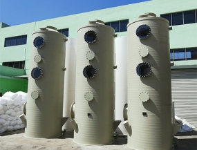 江西PPH廢氣處理噴淋塔生產廠家案例